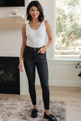 Octavia High Rise Control Top Skinny Jeans in Washed Black - AS7331-01 - Love it Curvy