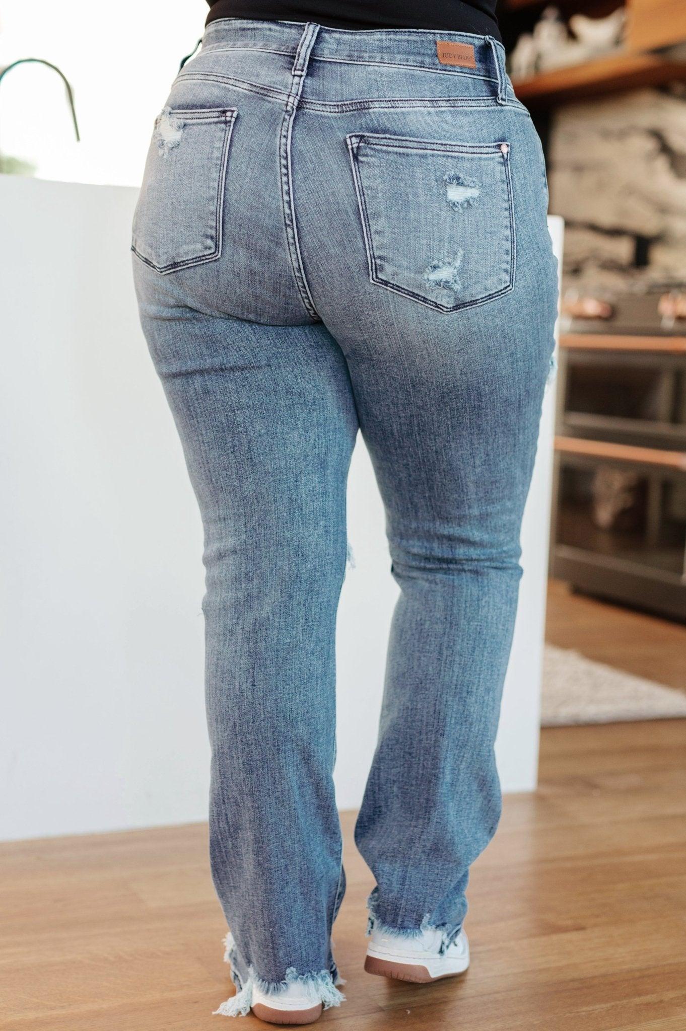 O'Hara Destroyed Straight Jeans - AS4952-1 - Love it Curvy