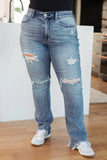 O'Hara Destroyed Straight Jeans - AS4952-1 - Love it Curvy