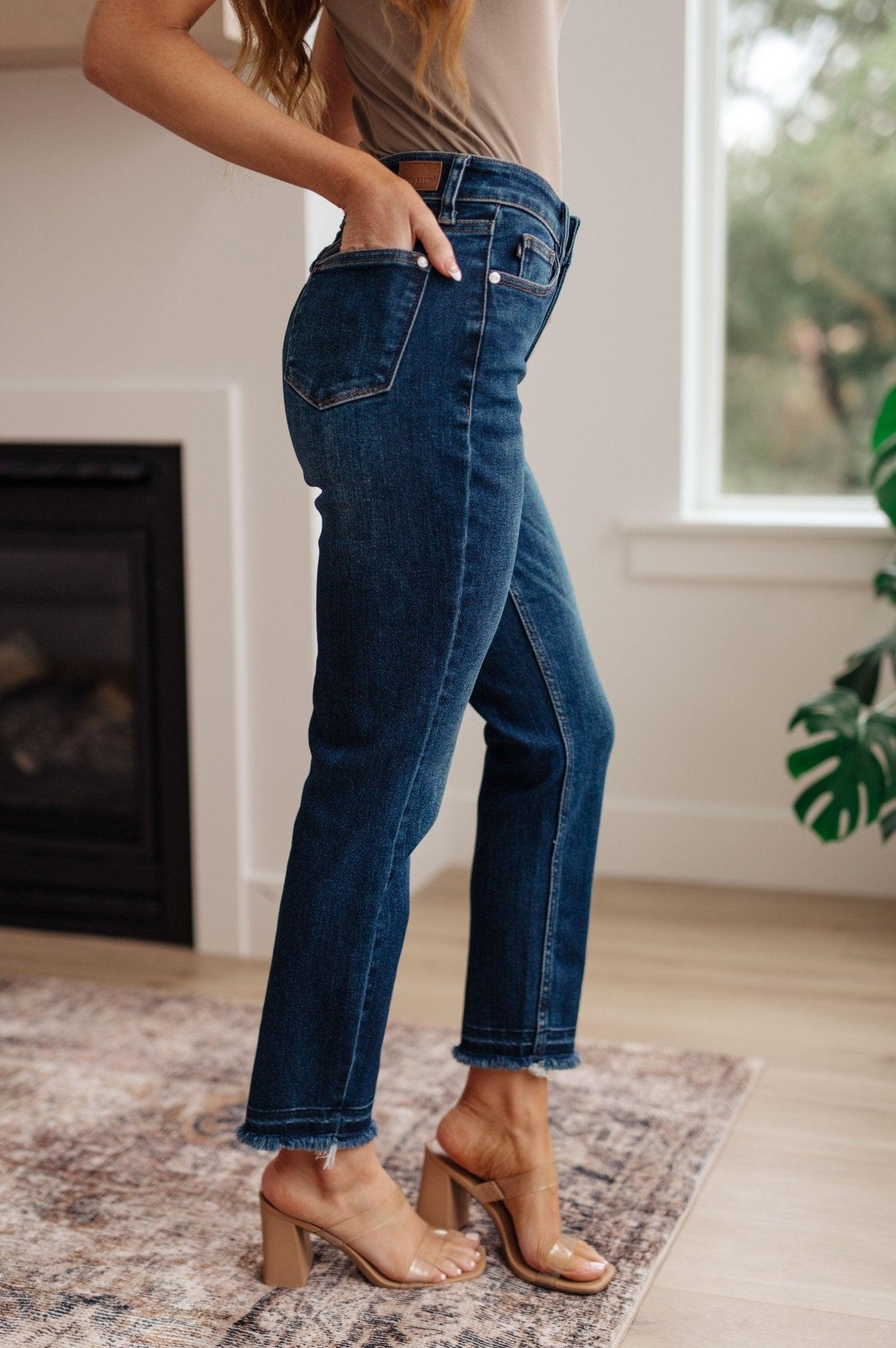 Phillipa High Rise Release Hem Slim Jeans - AS7145-01 - Love it Curvy