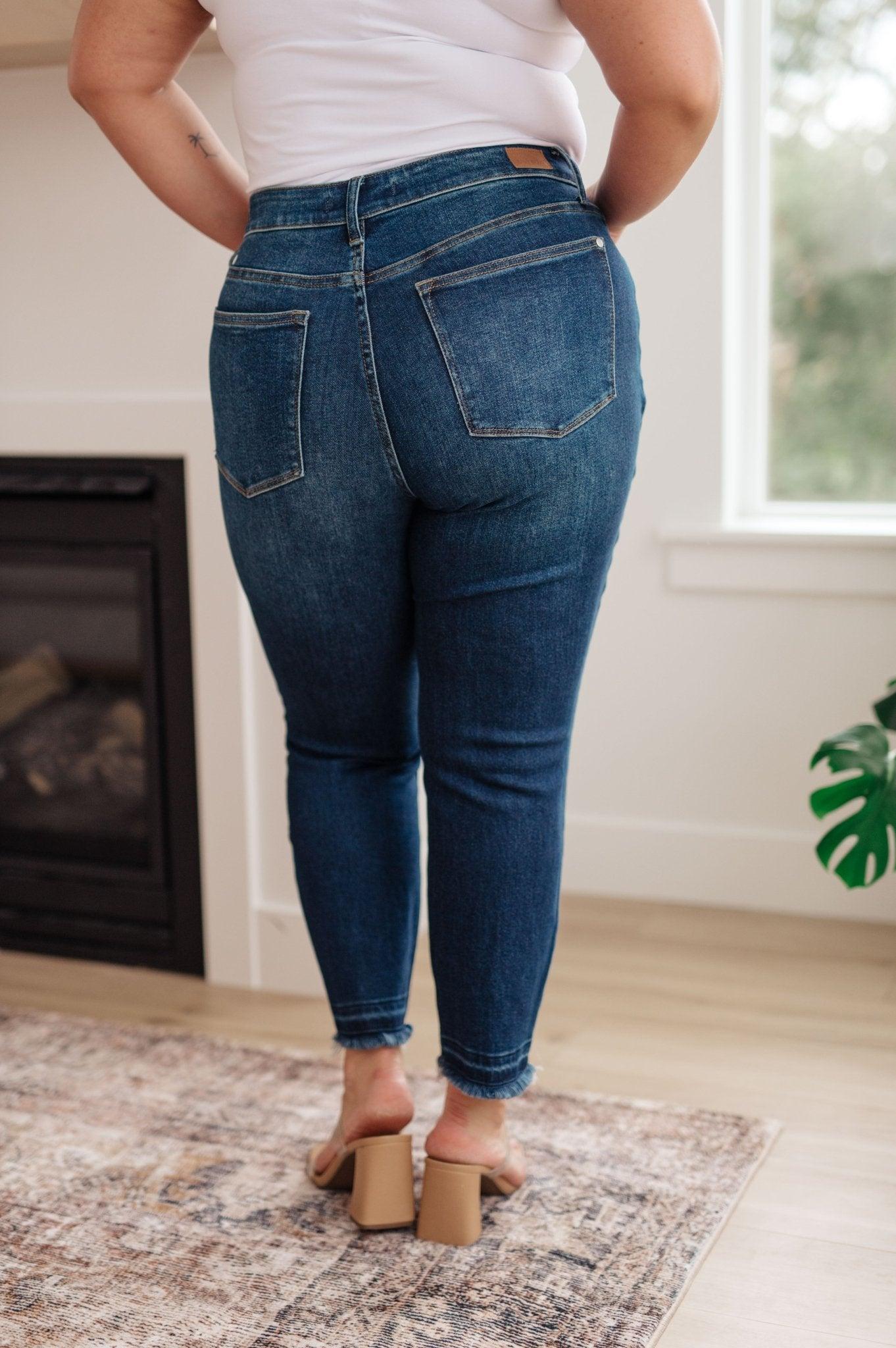 Phillipa High Rise Release Hem Slim Jeans - AS7145-01 - Love it Curvy