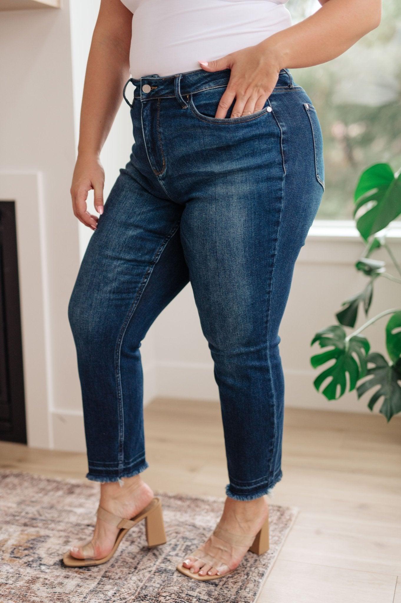 Phillipa High Rise Release Hem Slim Jeans - AS7145-01 - Love it Curvy