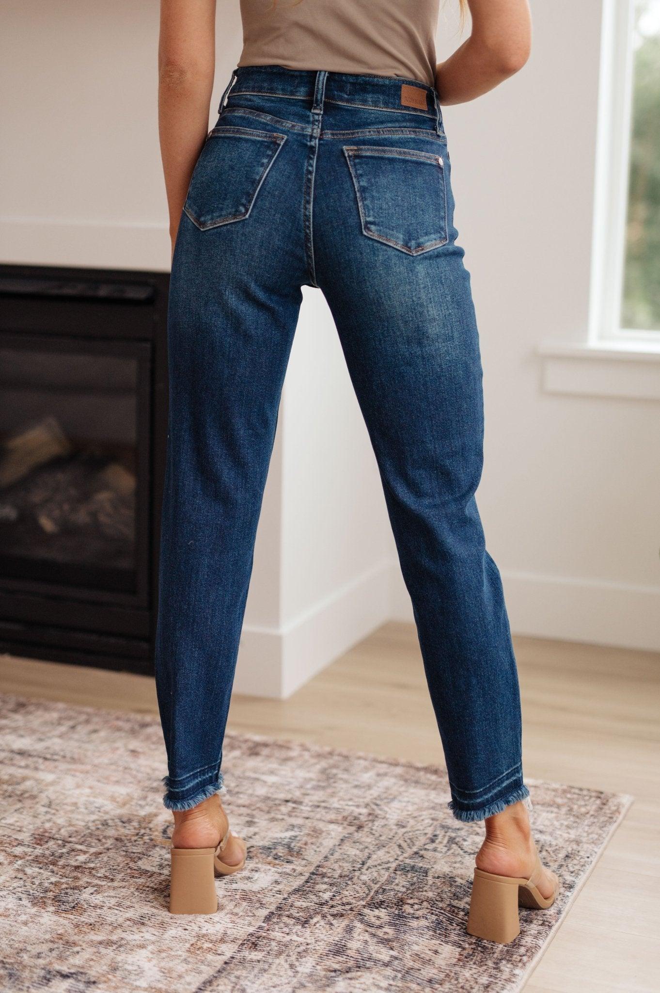 Phillipa High Rise Release Hem Slim Jeans - AS7145-01 - Love it Curvy