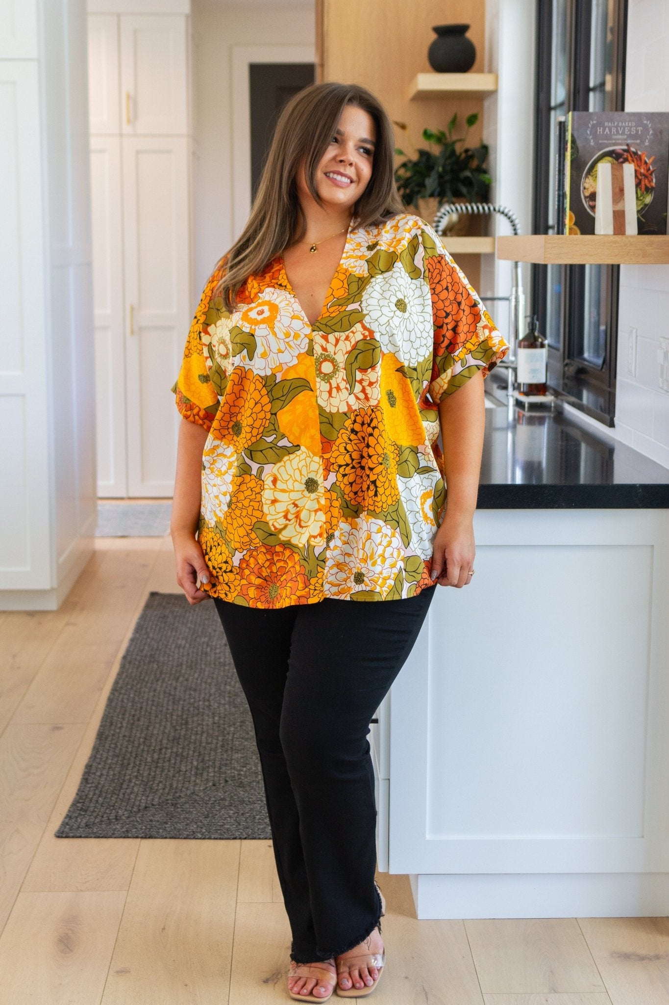 Picking Blooms Blouse in Amber Mix - AS6476-01 - Love it Curvy