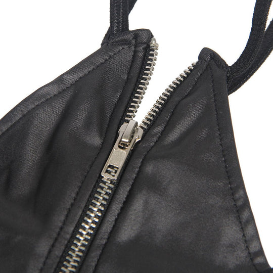 Plus Size Black Sexy Leather Dress - R7858P-1211-OHY - Love it Curvy