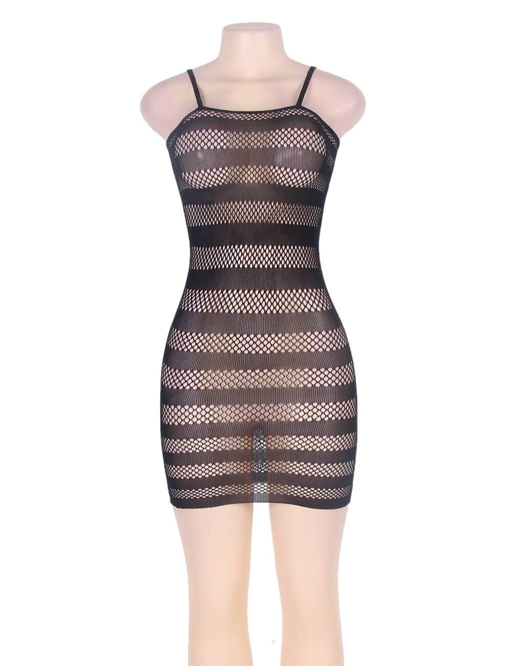 Plus Size Fishnet Mesh Bodystocking - H31024P-2 - Love it Curvy