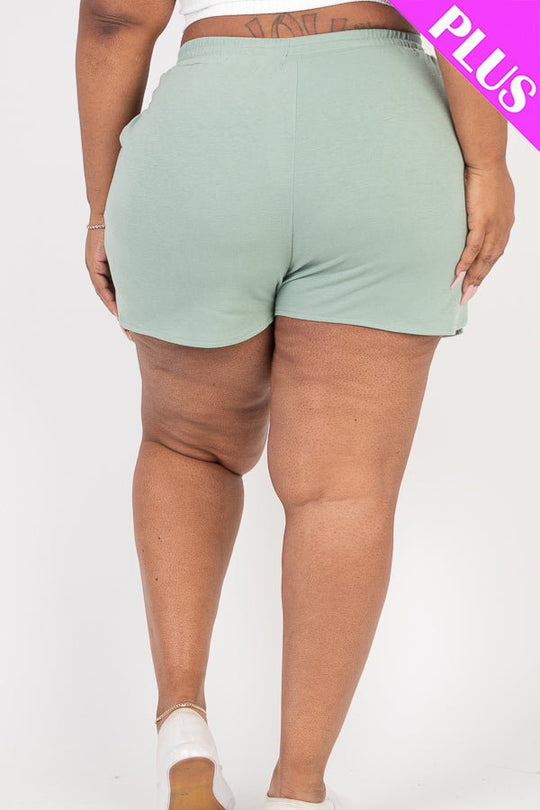 Plus Size French Terry Shorts (CAPELLA) - sku-46366815715616 - Love it Curvy