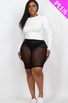 Plus Size Mesh Biker Shorts - Love it Curvy
