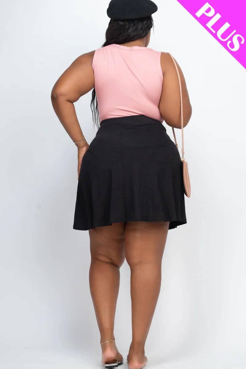 Plus Size Skater Mini Skirt - Love it Curvy