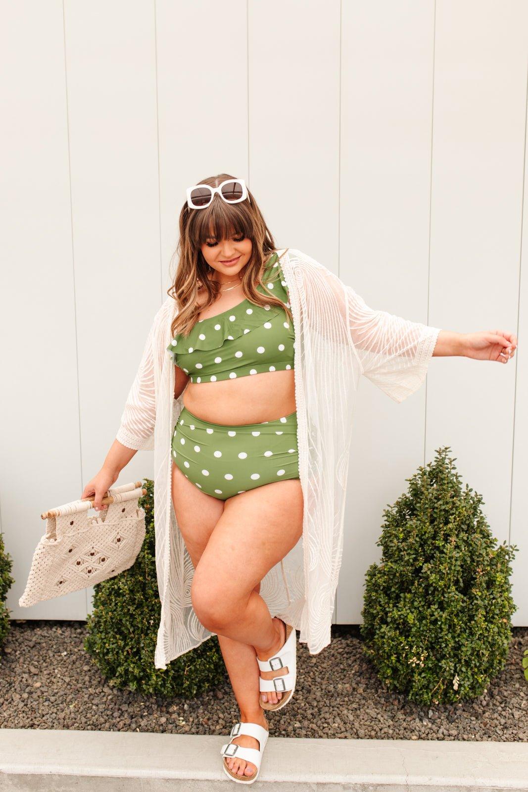 Polka Dot Oasis Swimsuit Bottoms - AS3853-1 - Love it Curvy