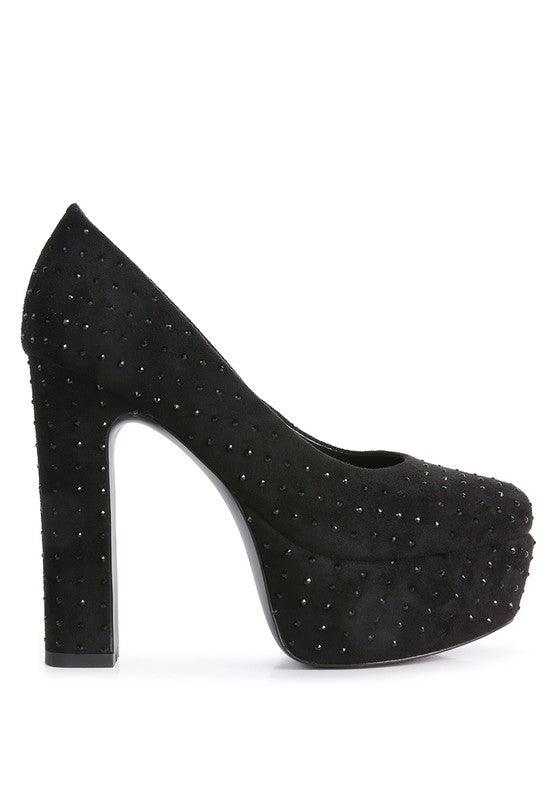 Poppins Glinting Platform High Pumps - 2000000997131 - Love it Curvy