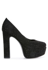 Poppins Glinting Platform High Pumps - 2000000997131 - Love it Curvy