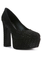 Poppins Glinting Platform High Pumps - 2000000997131 - Love it Curvy