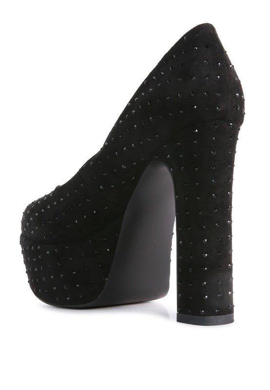 Poppins Glinting Platform High Pumps - 2000000997131 - Love it Curvy