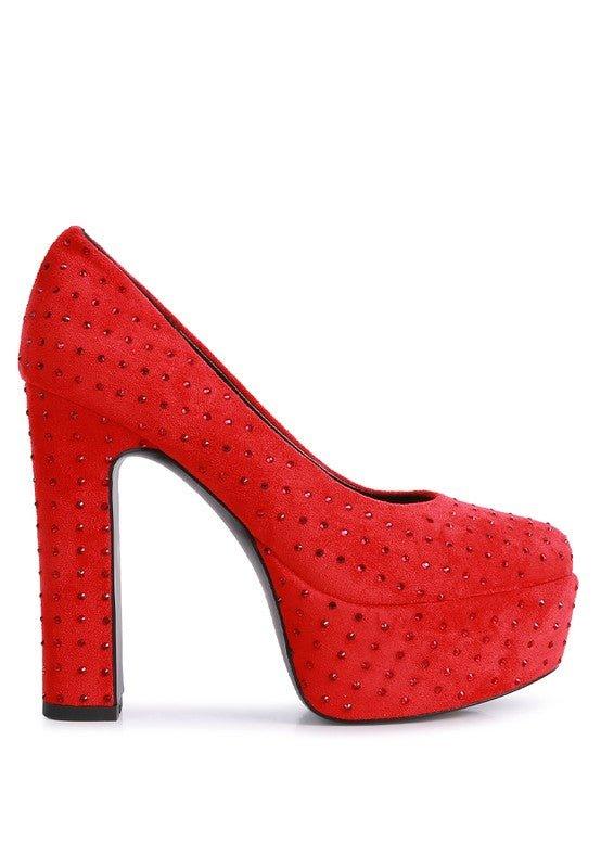 Poppins Glinting Platform High Pumps - 2000000997137 - Love it Curvy