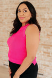 Previous Engagement Halter Neck Sweater Tank in Pink - AS6479-01 - Love it Curvy