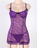 Purple Plus Size Babydoll - R80156-3P - Love it Curvy