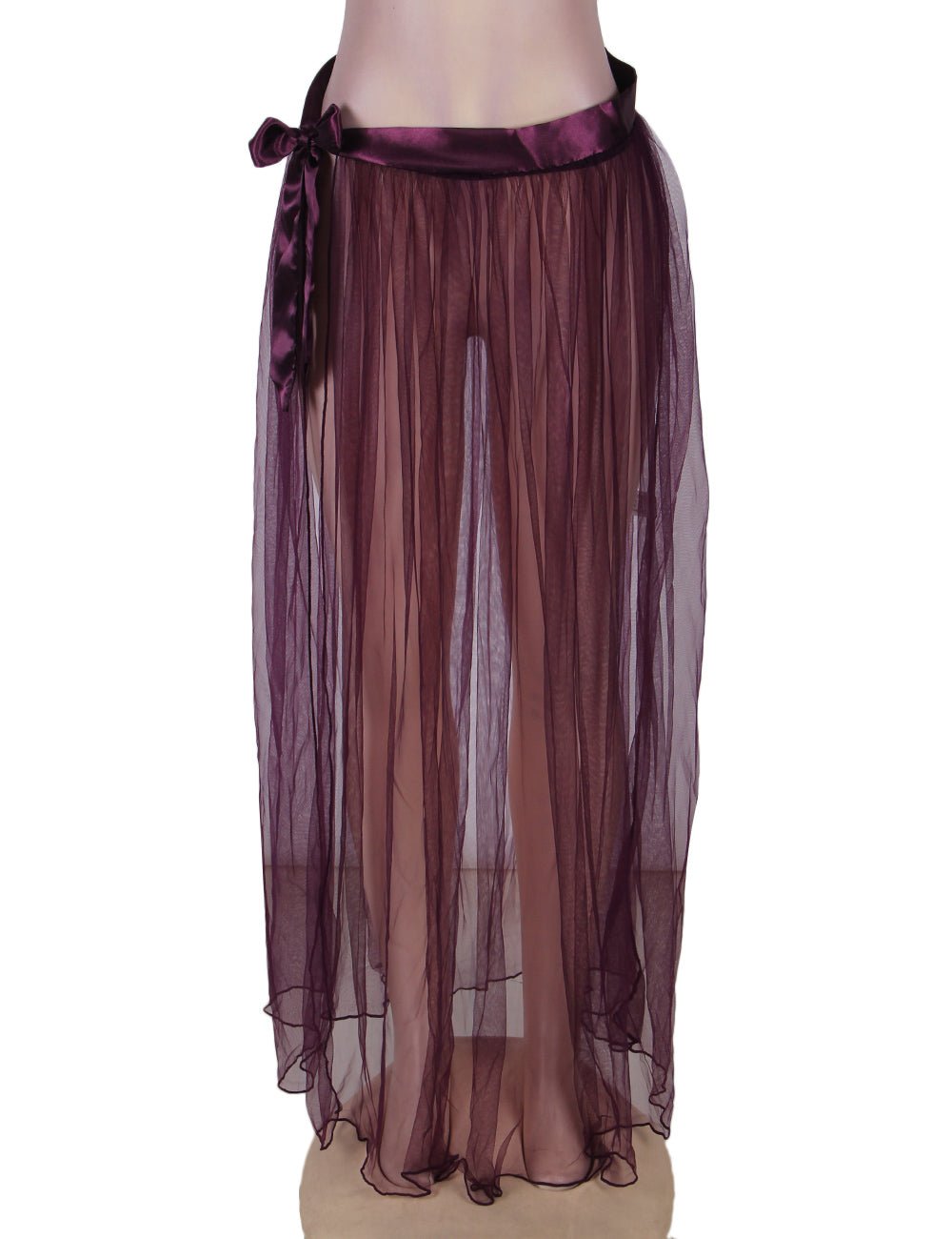 Purple Plus Size Dignity Transparent Skirt - R80272P-1 - Love it Curvy