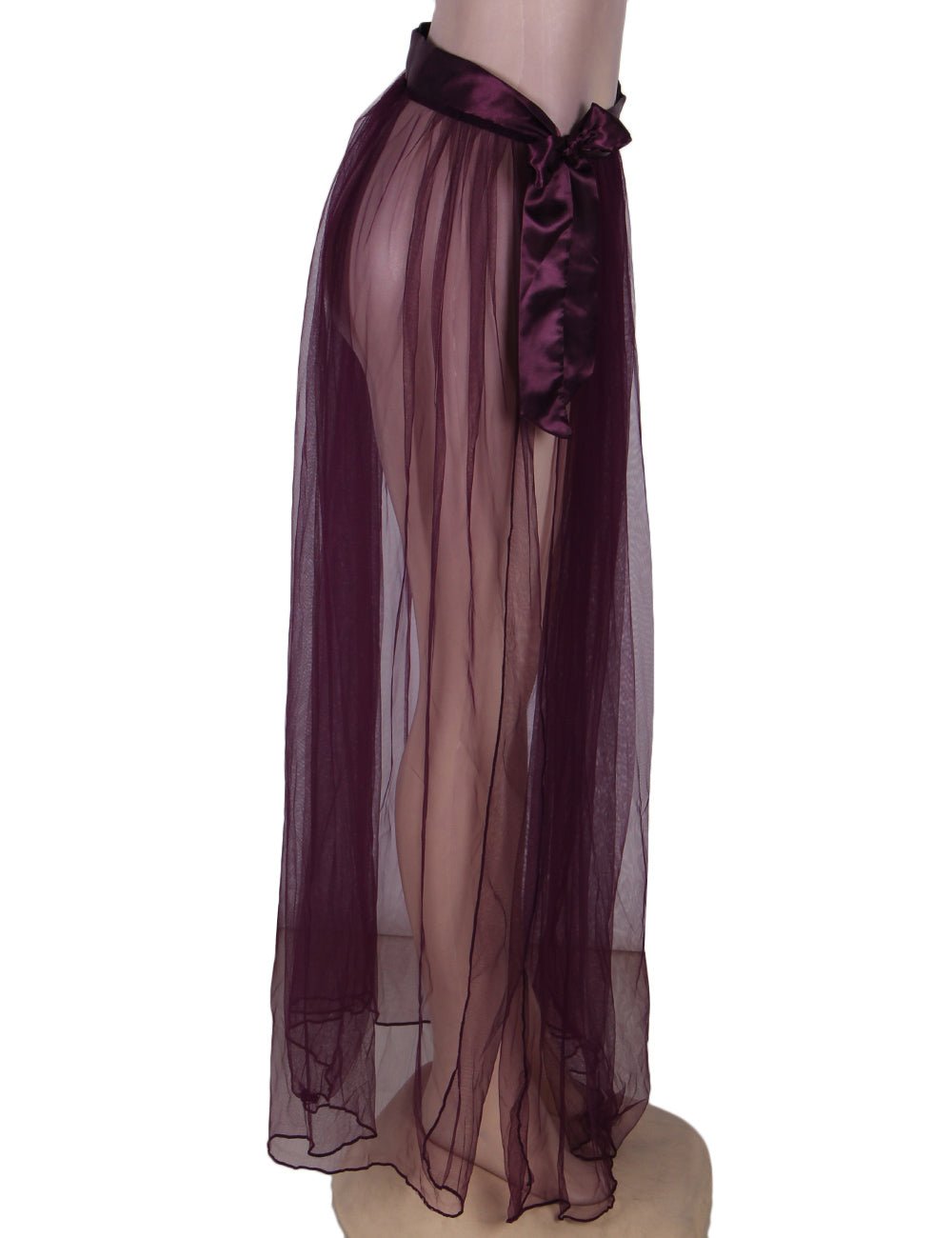 Purple Plus Size Dignity Transparent Skirt - R80272P-1 - Love it Curvy