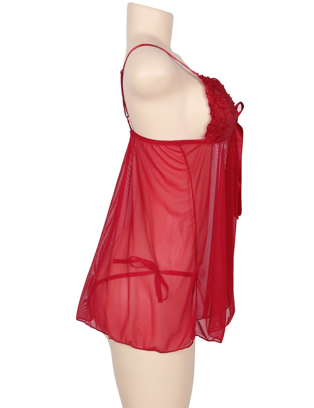 Red Plus Size Elegant Babydoll - R80409-3P - Love it Curvy