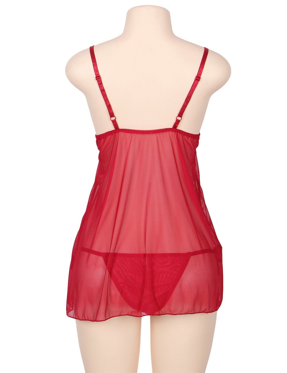 Red Plus Size Elegant Babydoll - R80409-3P - Love it Curvy