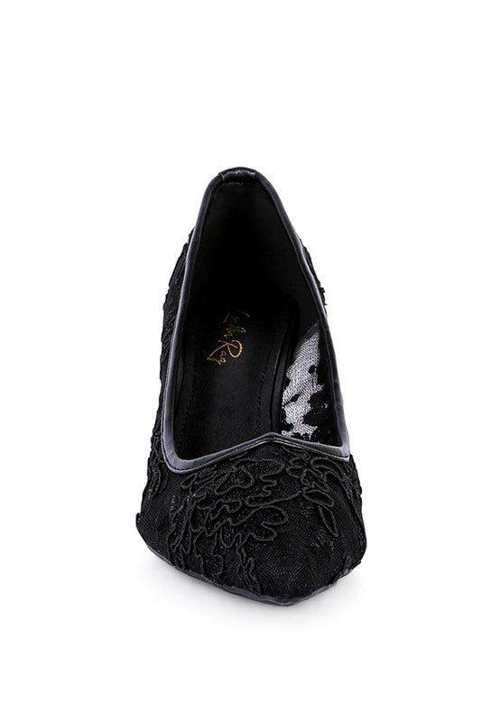 REUNION LACE STILETTO PARTY PUMPS - 2000001001856 - Love it Curvy