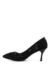 REUNION LACE STILETTO PARTY PUMPS - 2000001001856 - Love it Curvy