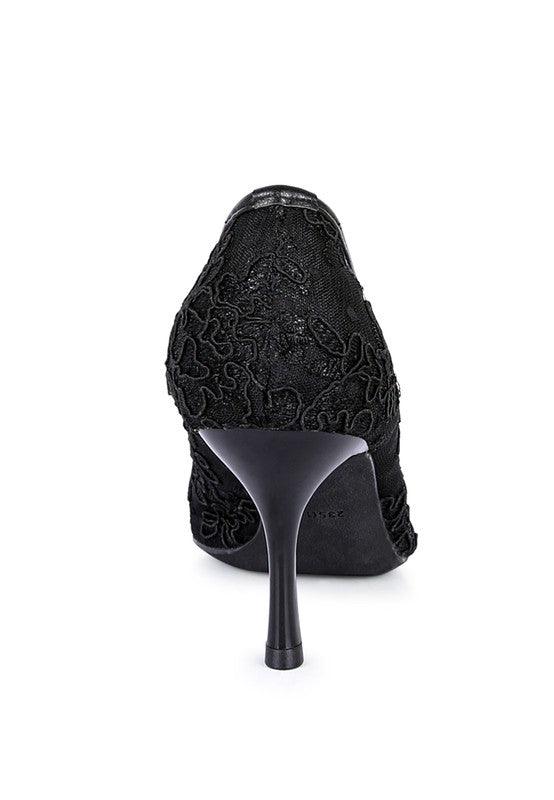 REUNION LACE STILETTO PARTY PUMPS - 2000001001856 - Love it Curvy