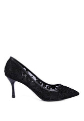 REUNION LACE STILETTO PARTY PUMPS - 2000001001856 - Love it Curvy