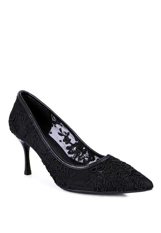 REUNION LACE STILETTO PARTY PUMPS - 2000001001856 - Love it Curvy