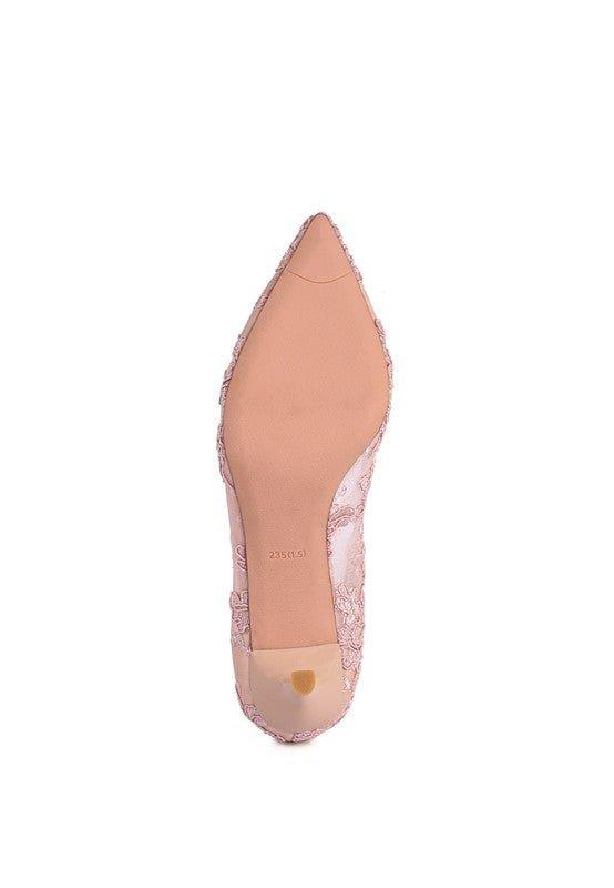 REUNION LACE STILETTO PARTY PUMPS - 2000001001862 - Love it Curvy