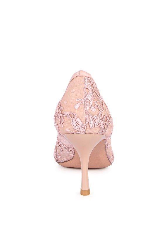 REUNION LACE STILETTO PARTY PUMPS - 2000001001862 - Love it Curvy