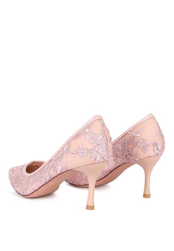 REUNION LACE STILETTO PARTY PUMPS - 2000001001862 - Love it Curvy