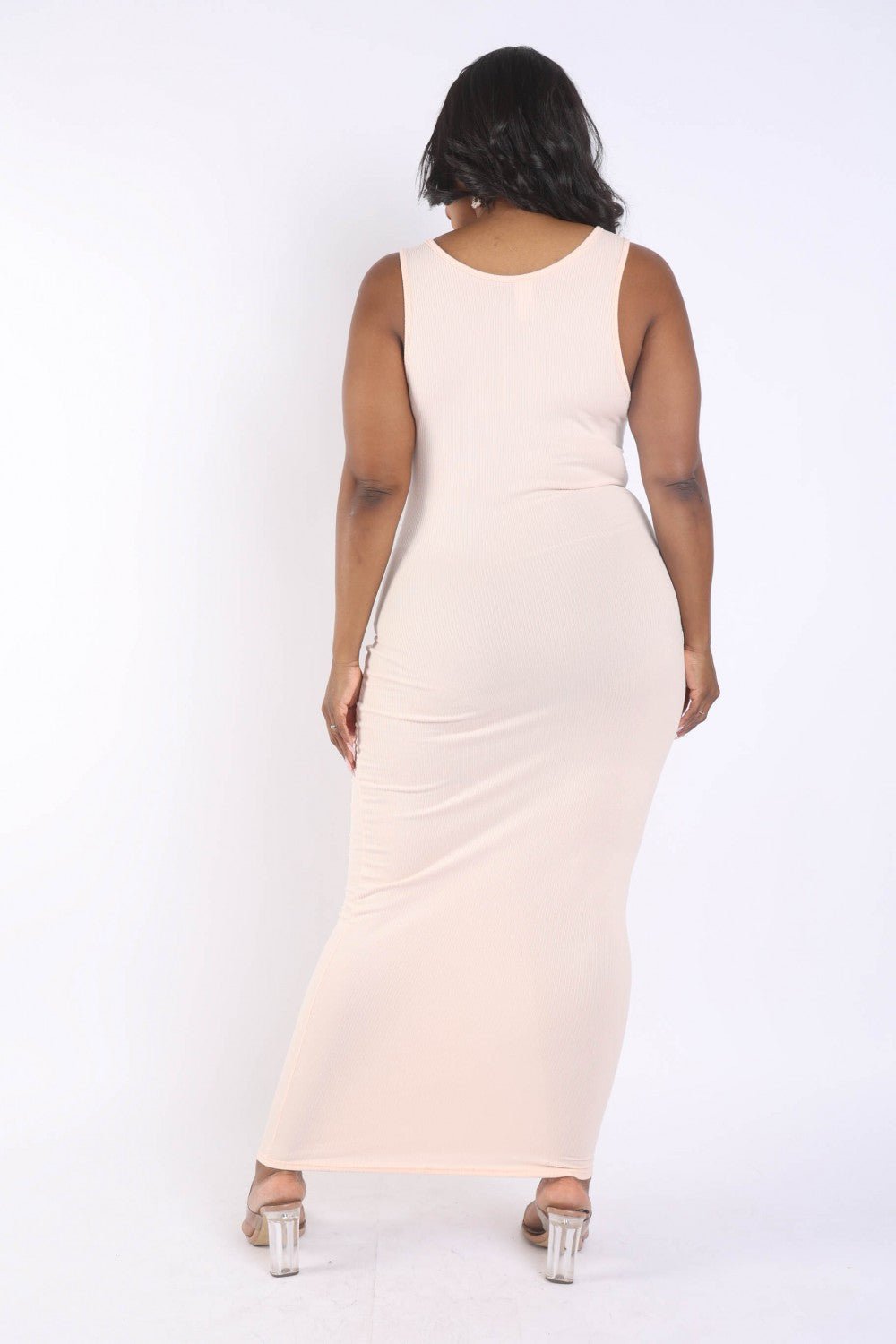 Ribbed Tank Maxi Dress - 56846a.1XL - Love it Curvy