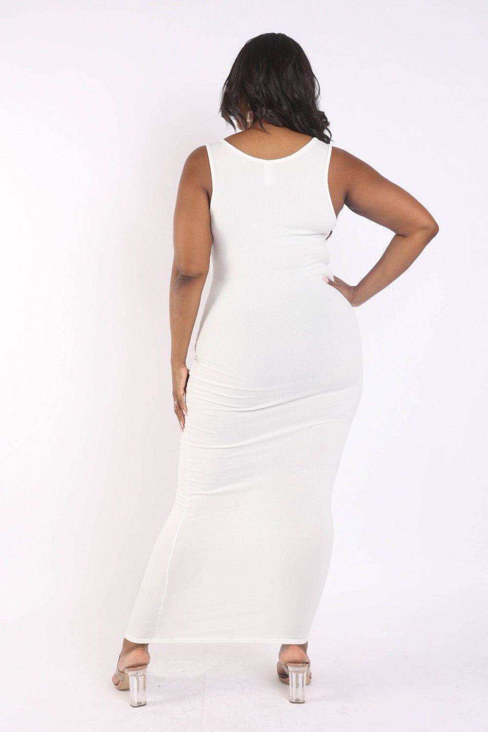 Ribbed Tank Maxi Dress - 56846c.1XL - Love it Curvy