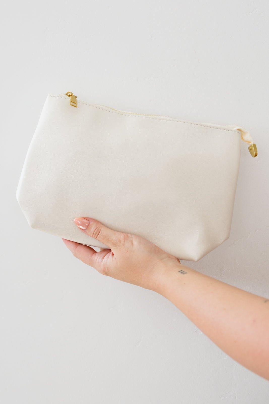 Road Less Traveled Handbag with Zipper Pouch in Cream - AS6119-01 - Love it Curvy