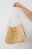 Road Less Traveled Handbag with Zipper Pouch in Cream - AS6119-01 - Love it Curvy