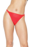 Ruffle Back Mesh Crotchless Panty (21331) - 21331-RED-OS - Love it Curvy