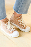 Run Me Down Velvet High Tops in Tan - AS5588-01 - Love it Curvy