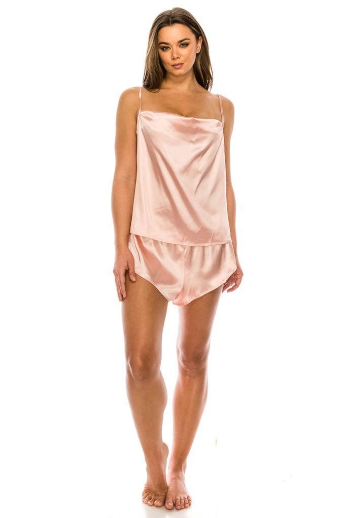 Satin Pj Short Set - 53887a.S - Love it Curvy