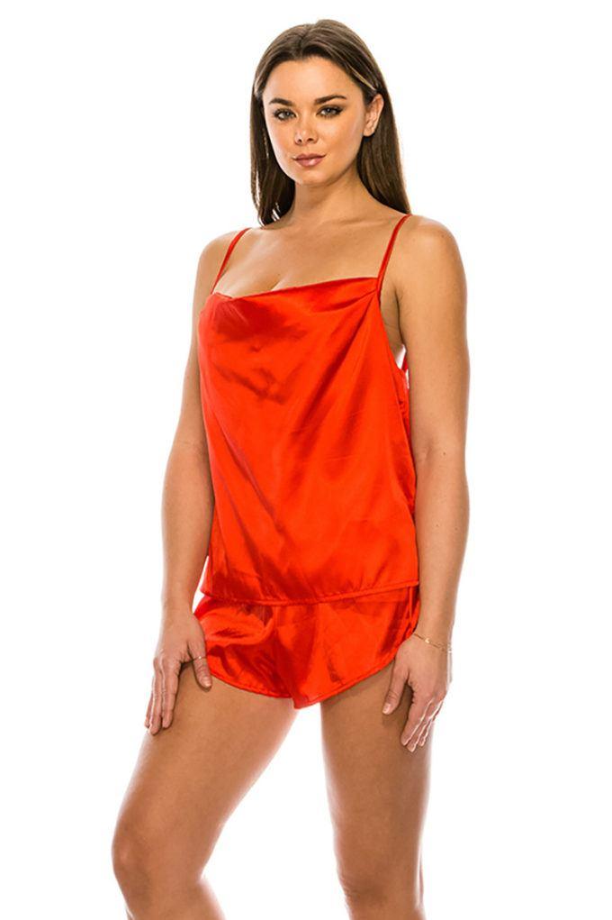 Satin Pj Short Set - 53887c.S - Love it Curvy