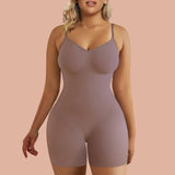 SHAPERX Seamless Full Body Tummy Control Bodysuit Shapewear - SZ5218-Umber-L/XL - Love it Curvy