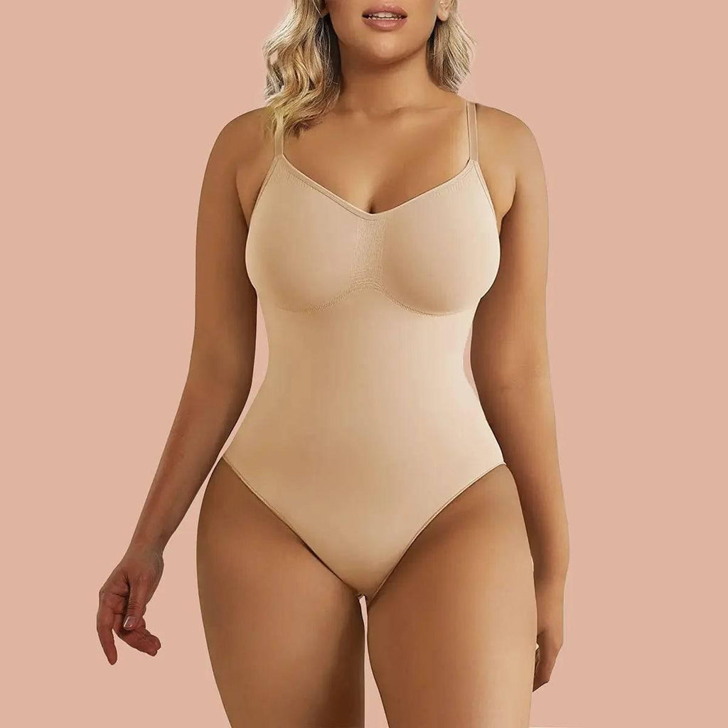 SHAPERX Tummy Control Shapewear Adjustable Straps Seamless Thong Body Shaper - Love it Curvy