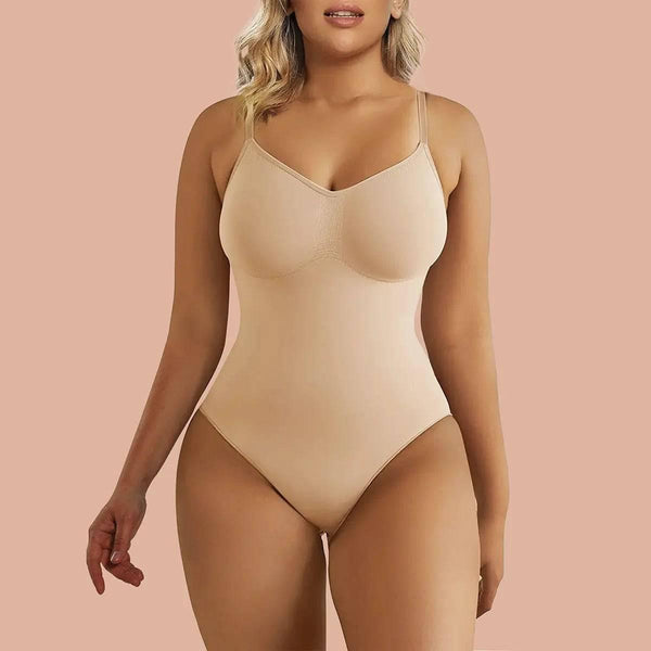 SHAPERX Tummy Control Shapewear Adjustable Straps Seamless Thong Body Shaper - Love it Curvy