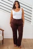 Sienna High Rise Control Top Flare Jeans in Espresso - AS7021-01 - Love it Curvy