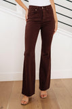 Sienna High Rise Control Top Flare Jeans in Espresso - AS7021-01 - Love it Curvy