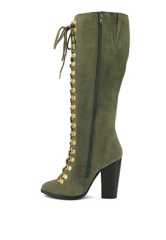 SLEET-SLAY Antique Heeled Calf Boot - 2000001462038 - Love it Curvy