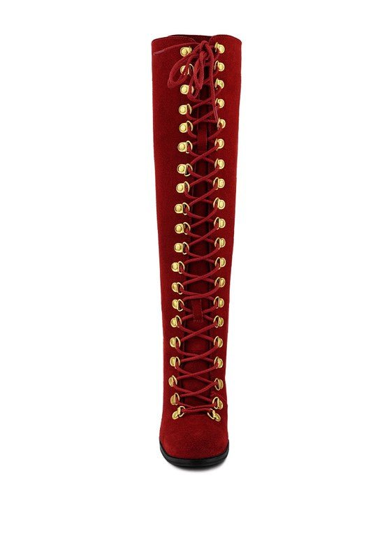 SLEET-SLAY Antique Heeled Calf Boot - 2000001462038 - Love it Curvy