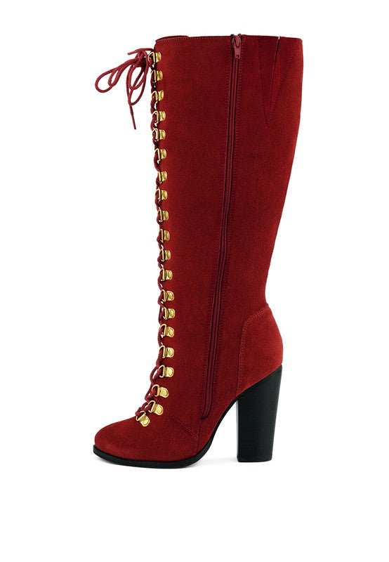 SLEET-SLAY Antique Heeled Calf Boot - 2000001462038 - Love it Curvy