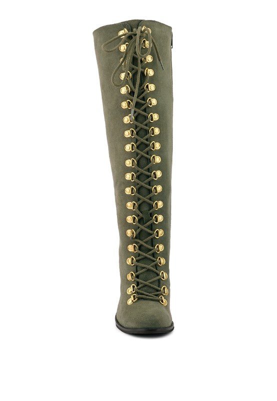 SLEET-SLAY Antique Heeled Calf Boot - 2000001462038 - Love it Curvy